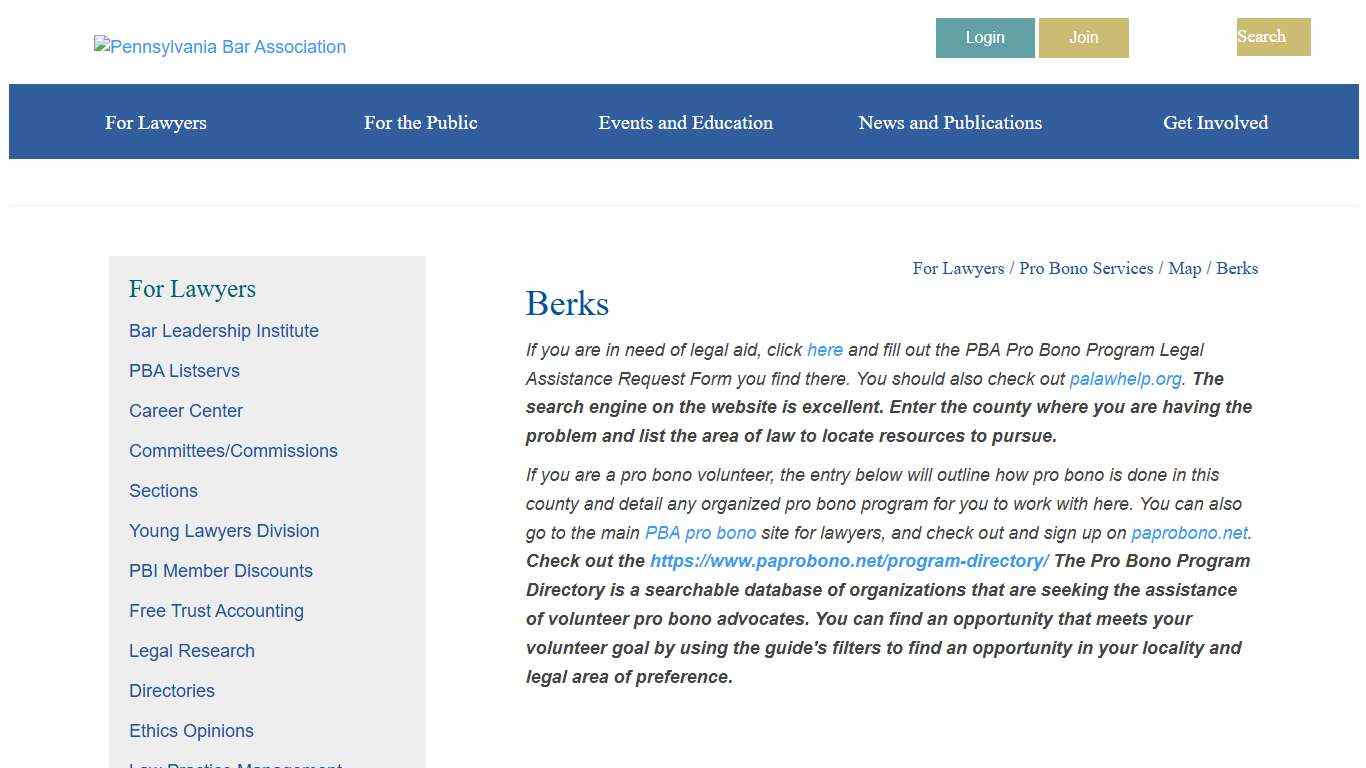 Berks County Pro Bono
